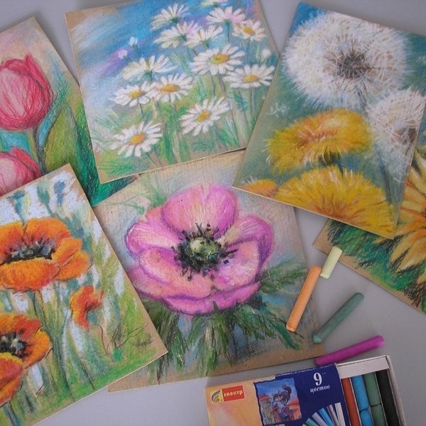 Мастер-класс «Рисуем цветы в технике пастельной живописи»