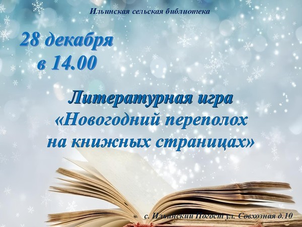 Литературная игра «Новогодний переполох на книжных страницах»