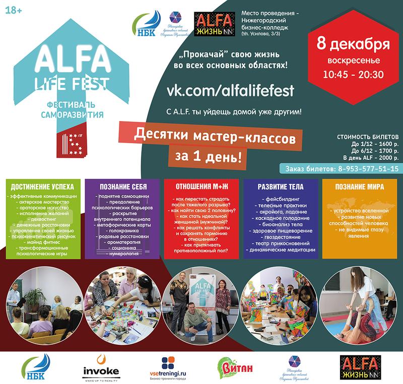 Фестиваль саморазвития ALFA LIFE FEST 15 8 декабря 2024 г.