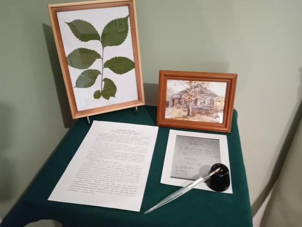 Выставка одного экспоната «Памятный гербарий: венок из вяза»