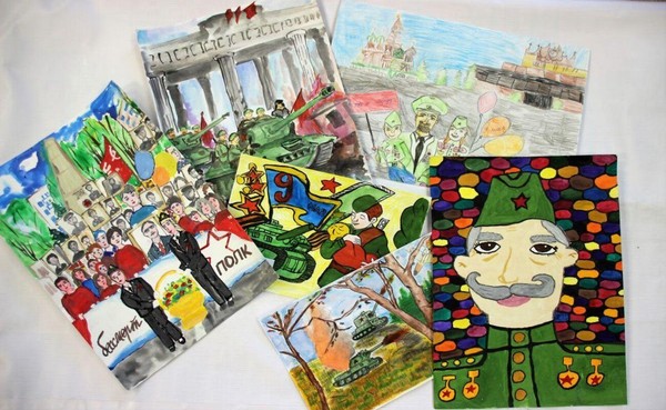 Выставка детских рисунков воспитанников студии ДПИ и ИЗО «Память поколений»