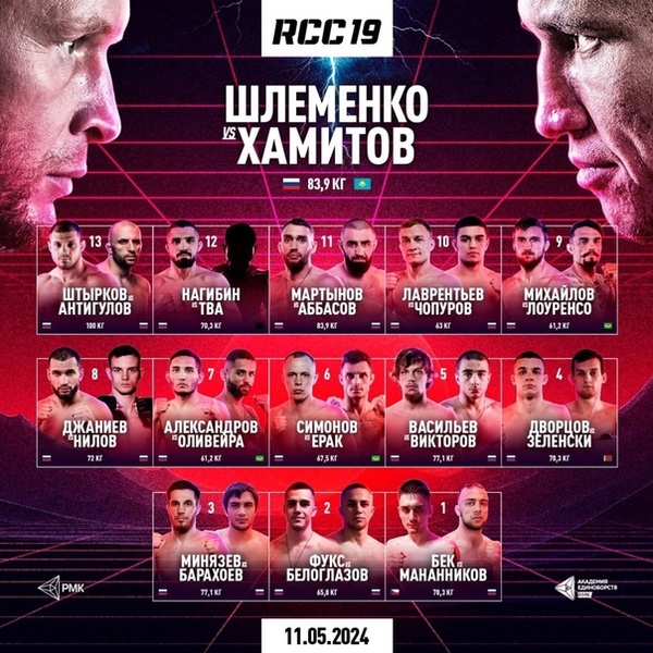 RCC 19: Шлеменко vs Хамитов