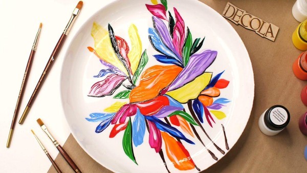 Мастер-класс «Ботаническая роспись тарелок»