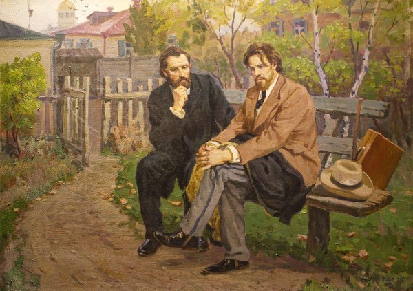 История экспоната «Картина Г.А. Гончарова «Никитин и Крамской»