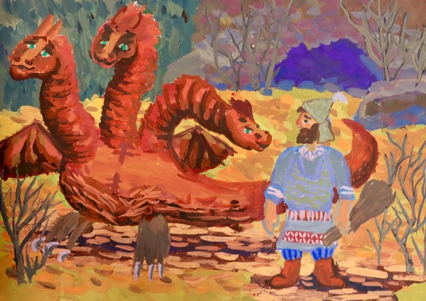 Выставка работ иллюстраций к сказке «Хрустальная гора»