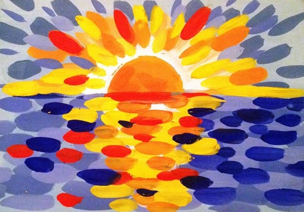 Мастер-класс по рисованию гуашевой краской «Яркий закат»