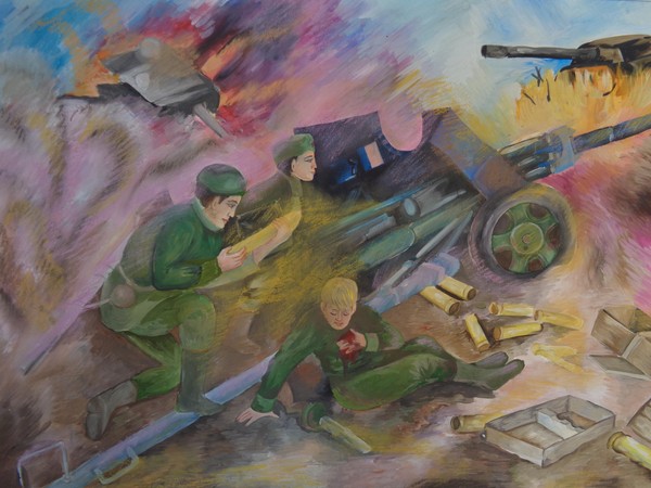 Выставка творческих работ посвященная празднованию дня Победы в ВОВ «Весна 45-го года.»