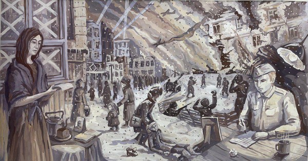 Выставка работ учеников НДХШ к 79-и летию Дня Победы в Великой Отечественной войне