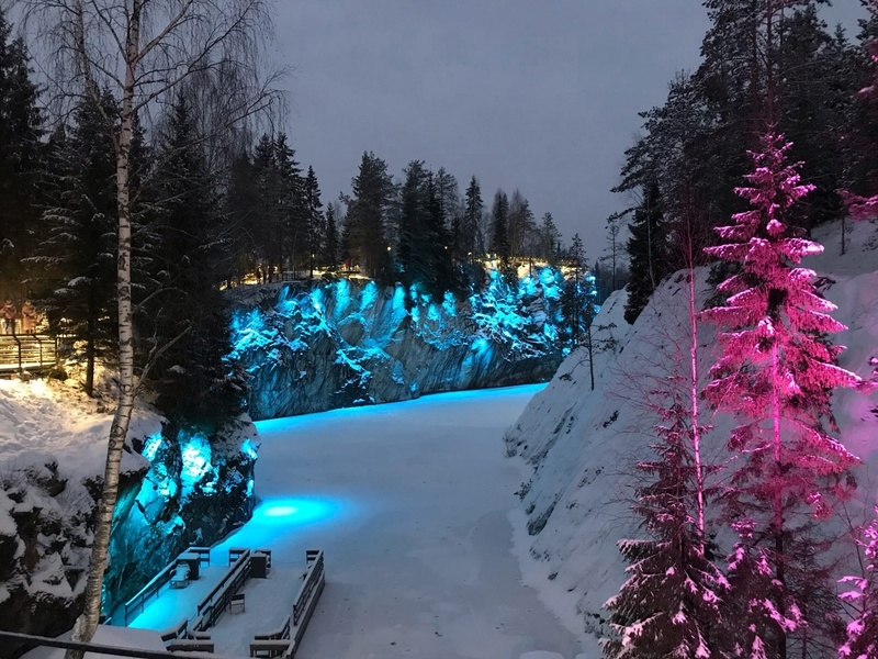 Едем в зимнюю Карелию! Рускеальские карьеры, водопады и северные олени! (2 дня/1 ночь)
