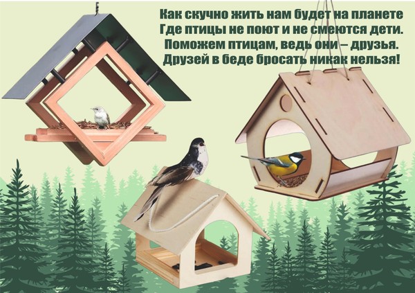 Городской конкурс кормушек «Поможем птицам вместе»