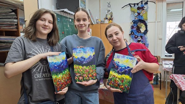 Мастер-класс «Горы в красках»