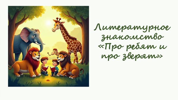 Литературное знакомство «Про ребят и про зверят»
