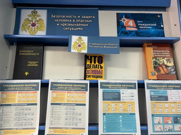 Выставка-информация «Безопасность и защита человека в опасных и чрезвычайных ситуациях»