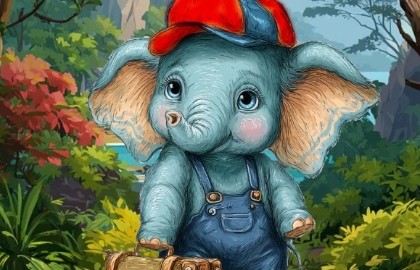 Слонёнок-турист