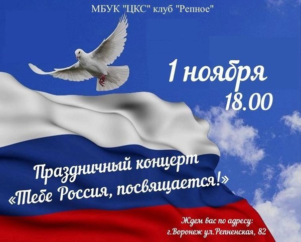 Праздничный концерт «Тебе Россия, посвящается!» посвященный Дню народного единства