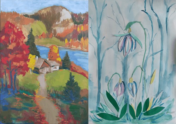 Выставка работ обучающихся принявших участие в конкурсе «Времена года»