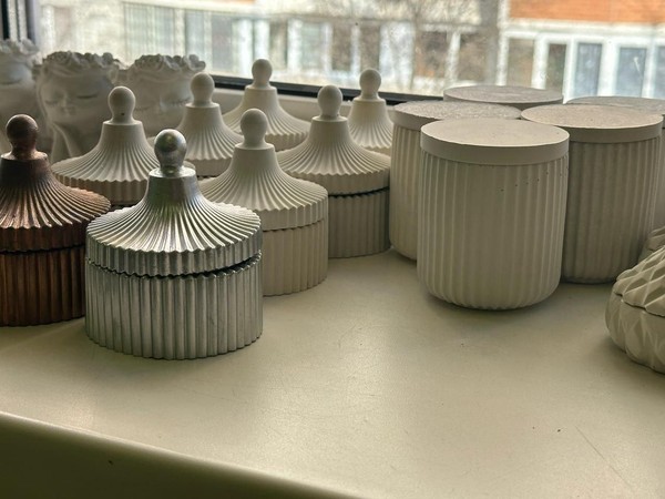 Роспись шкатулки из гипса