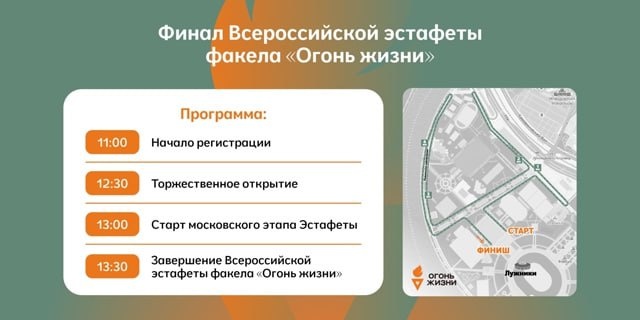 Финал Всероссийской эстафеты факела
«Огонь жизни»
