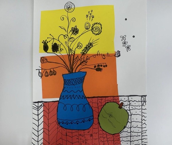 Виртуальная выставка «Аппликация «Натюрморт из цветной бумаги»