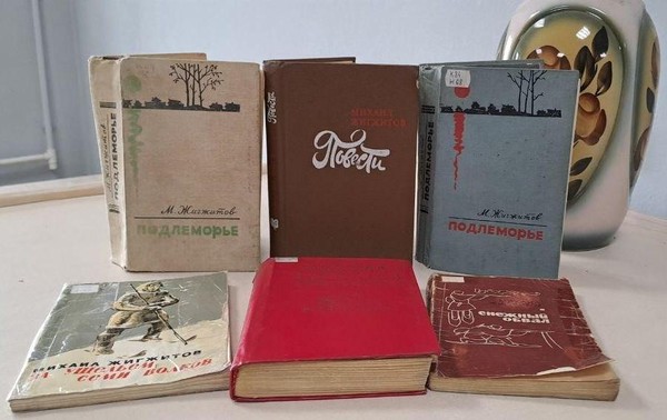 Выставка-просмотр книг «Подлеморье» 110 лет со дня рождения писателя, прозаика М.И. Жигжитова