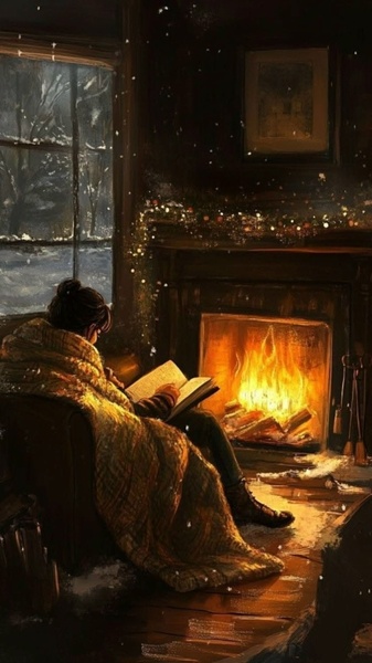 Мастер-класс "У камина", масло/акрил или свободная тема