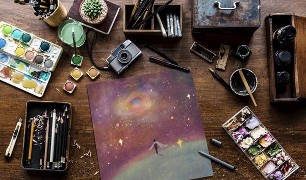 Интерактивное занятие «Смешанная техника. Космос»