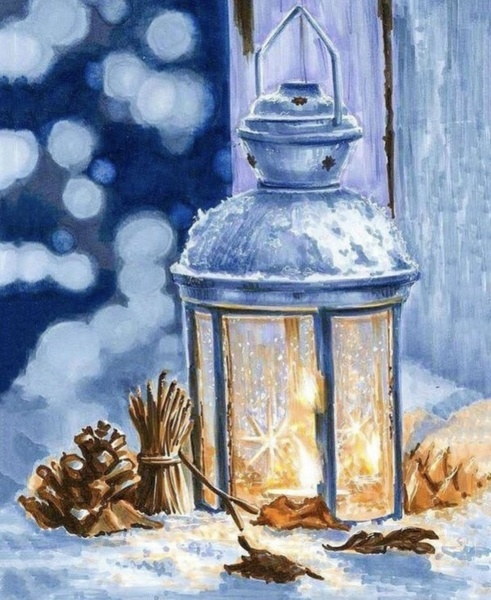 Мастер-класс "Зима", пастель