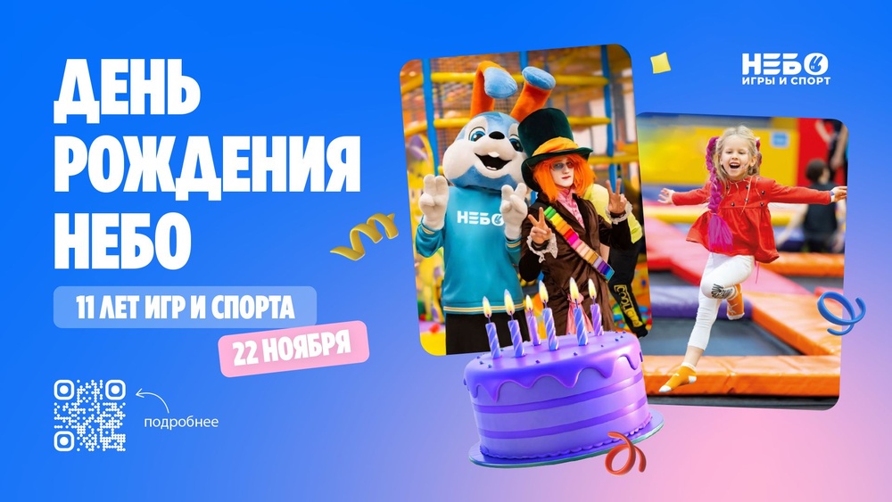 День рождения сети спортивно-игровых центров "Небо"!
