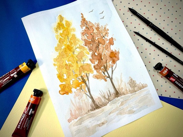 Мастер-класс «Золотой пейзаж»