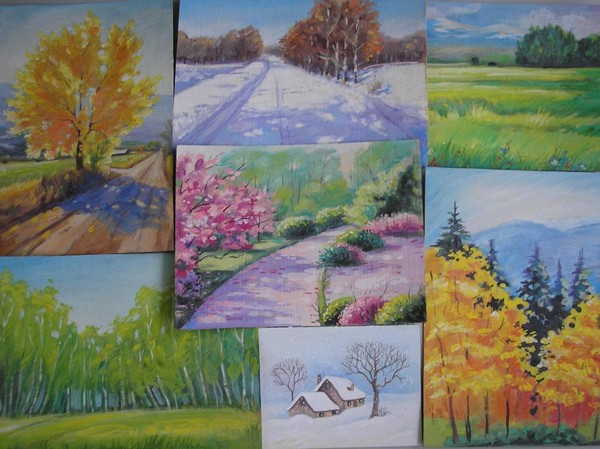 Мастер-класс «Пейзаж гуашью «Времена года»