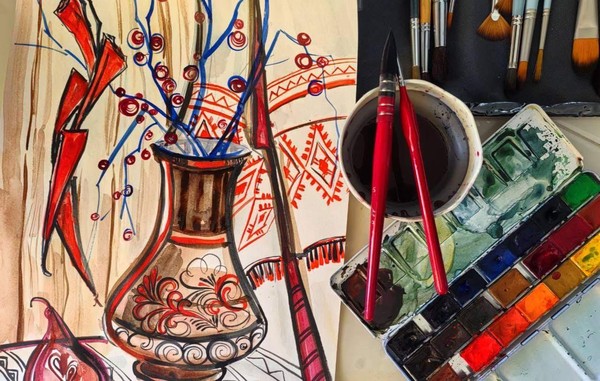 Мастер-класс «Декоративный натюрморт в народном стиле»