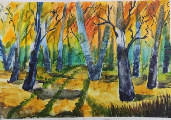 Виртуальная выставка «Акварельный этюд осеннего пейзажа»