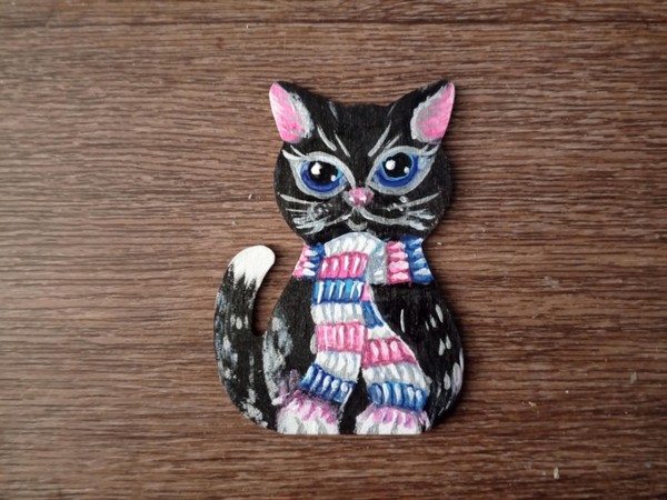 Мастер-класс по промысловой росписи по дереву «Кот-мурлыка»