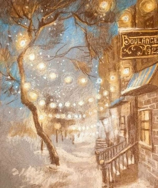 Мастер-класс "Зимний вечер", пастель