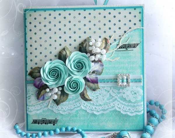 Открытка своими руками в стиле скрапбукинг