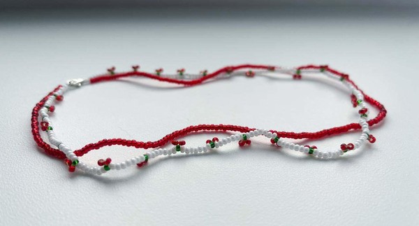 Мастер-класс «Плетение чокера «Вишенки» из бисера»