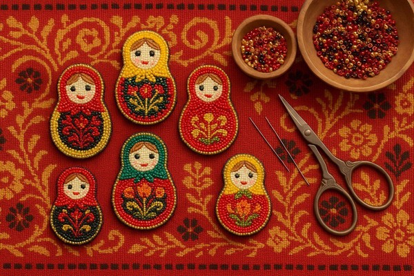 Мастер-класс «Матрешки-броши»