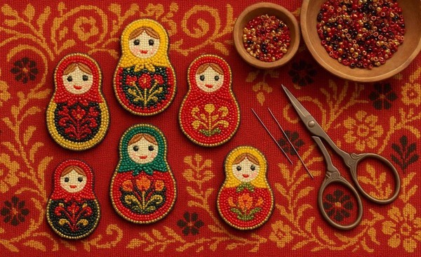 Мастер-класс «Матрешки-броши»