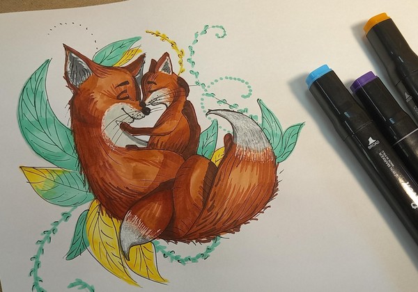 Мастер-класс по скетчингу «Тепло маминых рук»