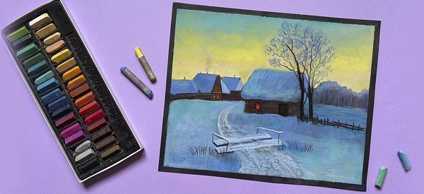 Мастер-класс «Зимний пейзаж сухой пастелью»