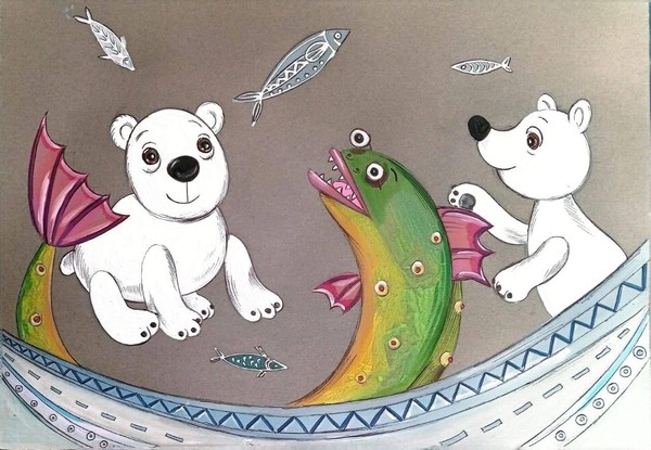 У кукол на ёлке. Путешествие северных медвежат