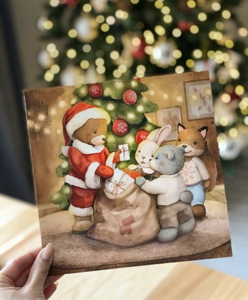 Мастер-класс для детей "Новогодняя иллюстрация"