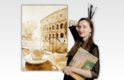 Мастер-класс по кофе-арту Агаты Полуянчик