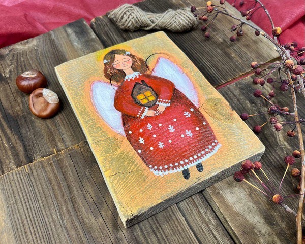 Музейное занятие «Роспись по дереву «Ангел»