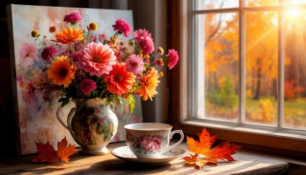 Арт-час «Акварель» Осенний букет