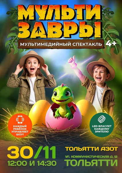 Мультимедийное шоу «МУЛЬТИЗАВРЫ. Таинственный остров»