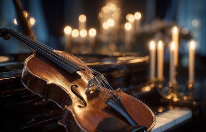 Музыкальная алхимия: скрипка и виолончель при свечах
