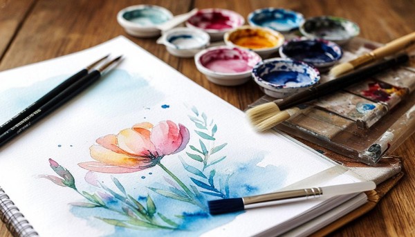 Арт-час «Акварель» Цветочные мотивы