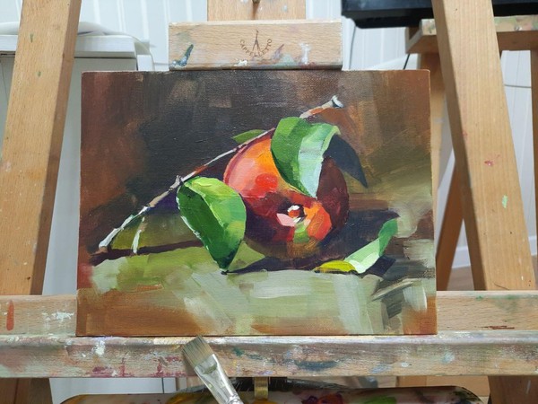 Мастер-класс «Этюд маслом. Нектарин»