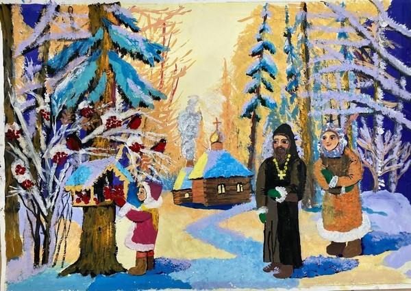 Выставка рисунков «Белоснежная зима»